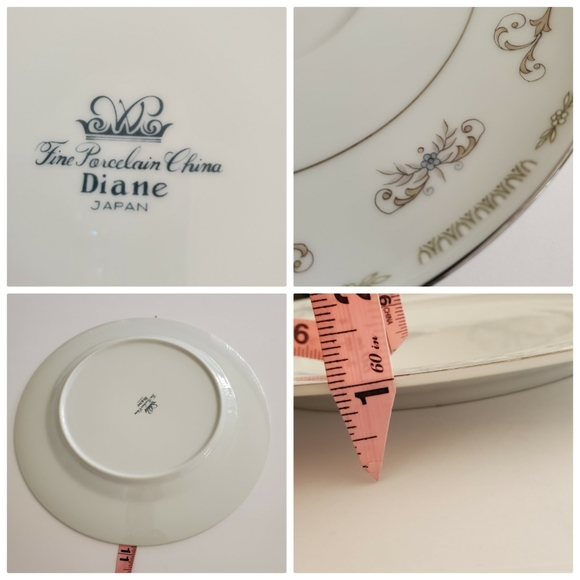 Diane by Wade Fine Porcelain China 3 Piece Set - Picture 10 of 16